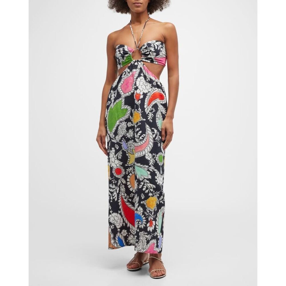 Mara Hoffman Laila Cutout Halter Maxi Dress Size XS